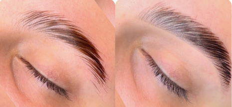 Antes e depois Brow Lamination